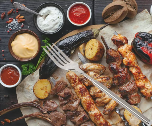 Creative telescopic cutlery stainless steel fork