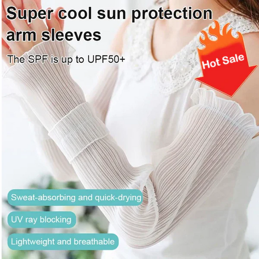 Sun protection lace cooling arm sleeves