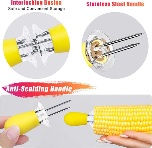 Magic anti-scalding corn fork