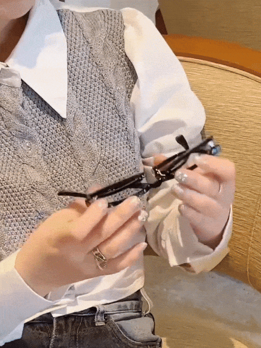 Folding anti-blue light reading glasses