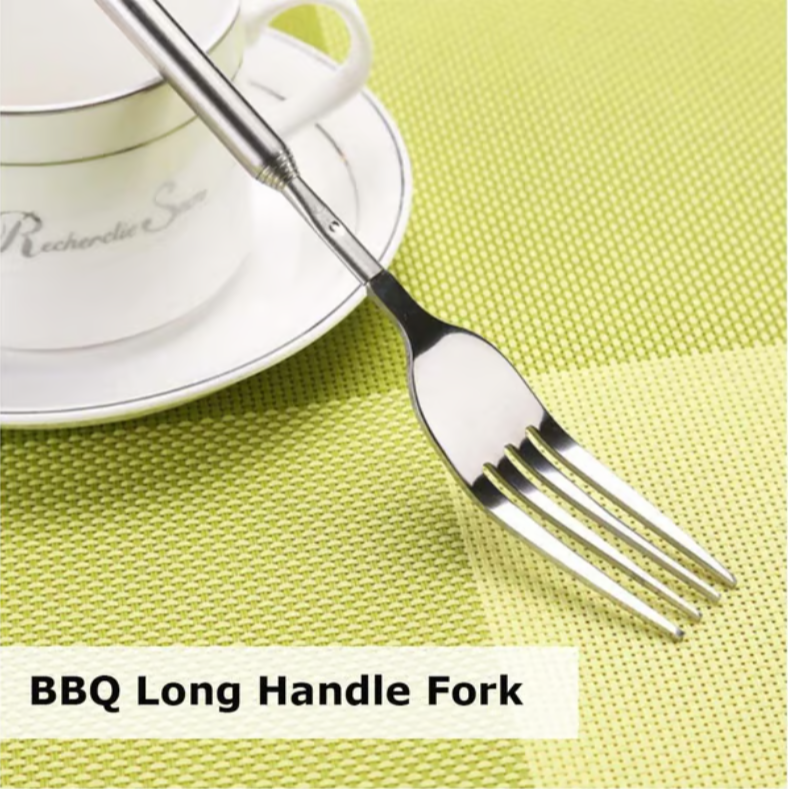 Creative telescopic cutlery stainless steel fork