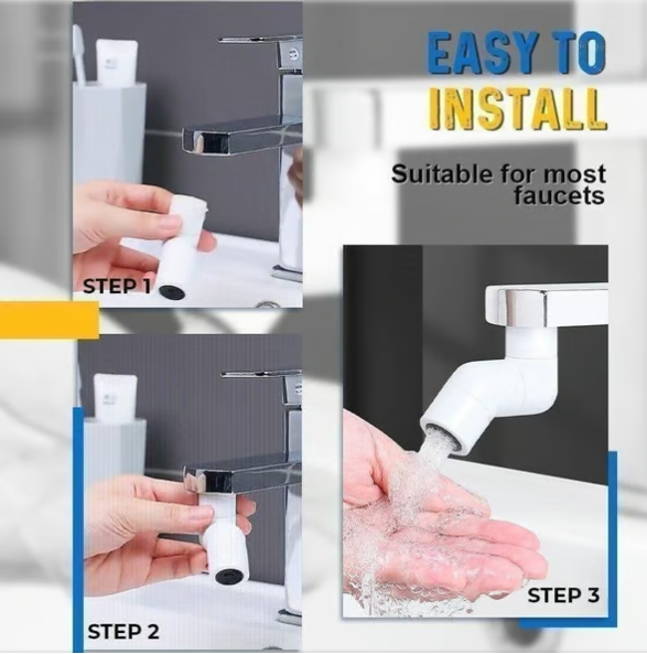 Universal rotary faucet extender