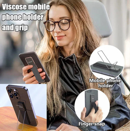 Self-adhesive palm phone holder