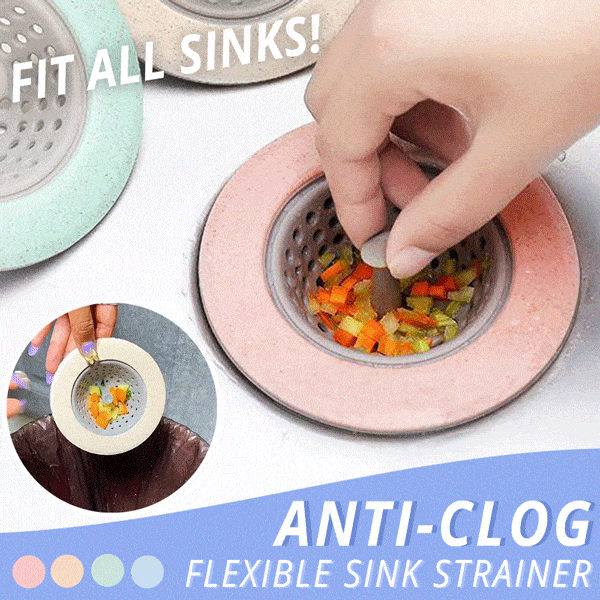 Silicone Anti-Clog Flexible Sink Strainer