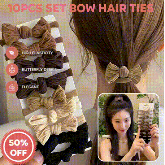 Bow Hair Ties Set
