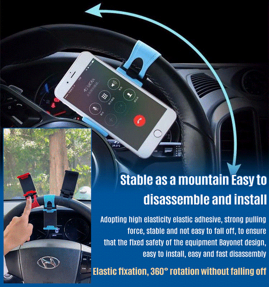 New steering wheel car phone holder