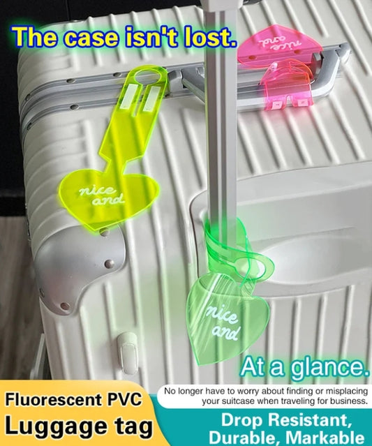 Glow-in-the-Dark Anti-Lost Heart-Shaped Luggage Tag