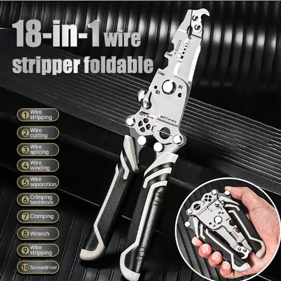 💥Multifunctional Folding Wire Stripper-Professional Electrician Tool