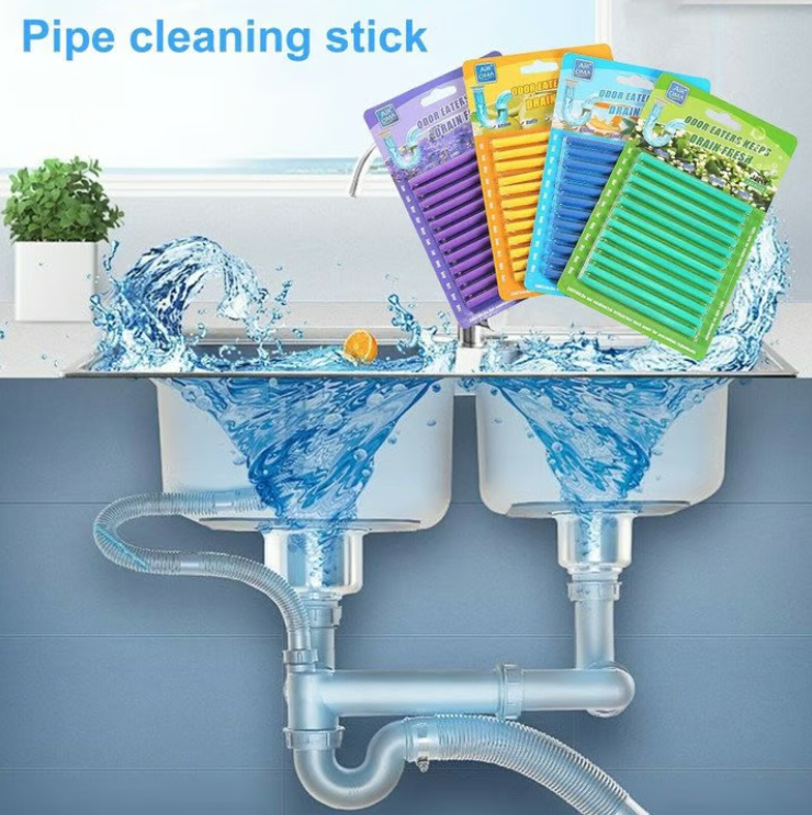 Pipe Cleaning Sticks Oil Decontamination Kitchen Toilet Bathtub Drain Cleaneer.